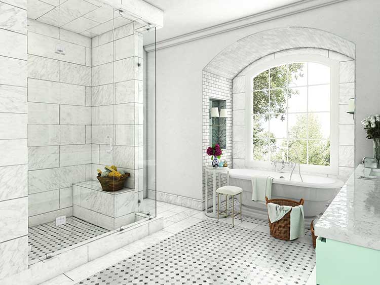 Frameless frameless door — Inspiration, U-Channel, Chrome