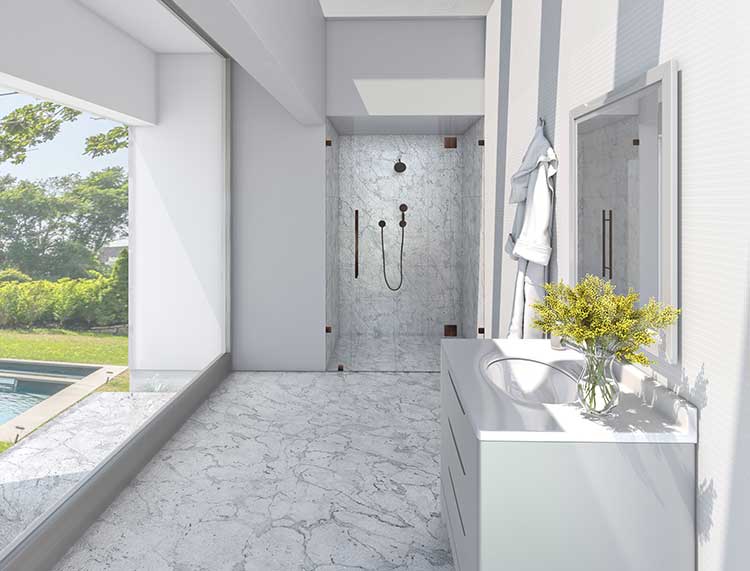 Frameless frameless door — Inspiration, U-Channel, Chrome