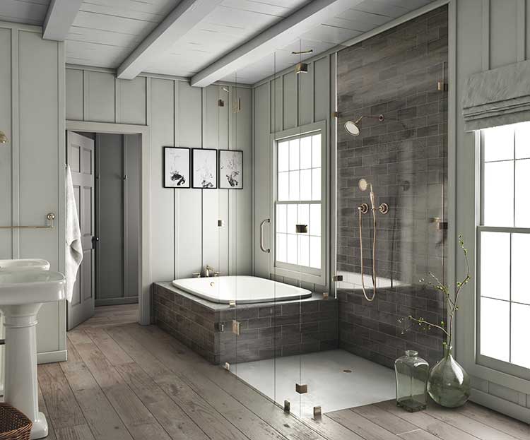 Frameless frameless door — Inspiration, U-Channel, Chrome