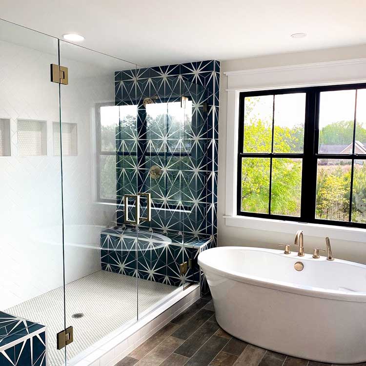 Frameless frameless door — Inspiration, U-Channel, Chrome
