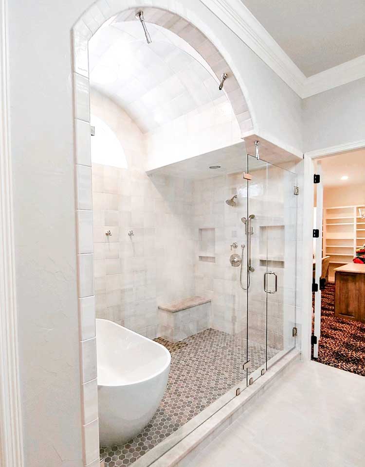 Frameless frameless door — Inspiration, U-Channel, Chrome