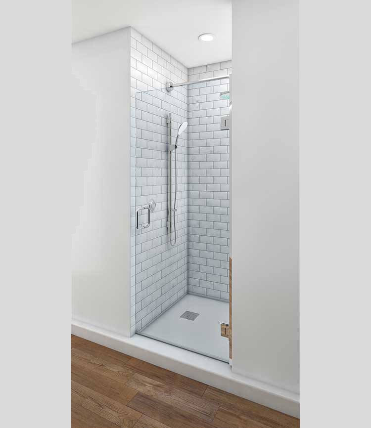 TruFit swing door — Door, Chrome