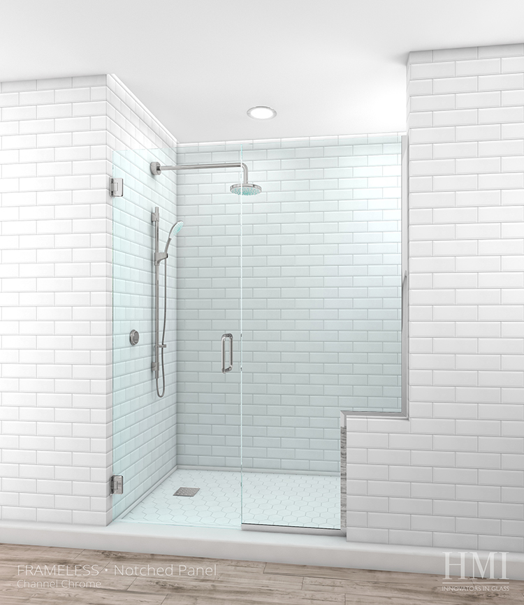 Door & Notched Panel — Chrome Finish