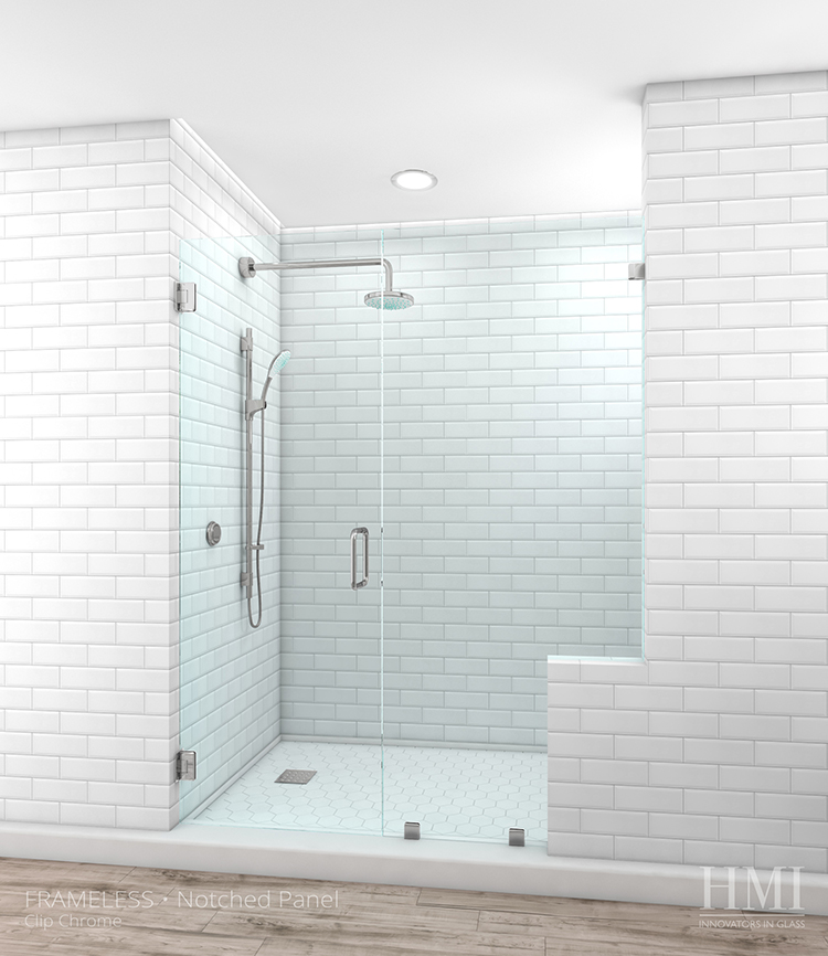 Door & Notched Panel — Chrome Finish