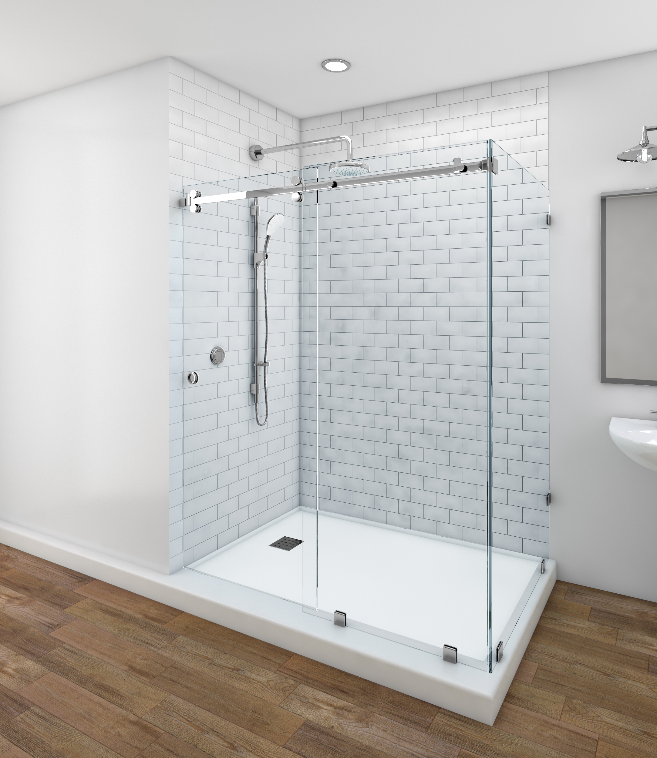 Celestial Barn Door — Chrome Finish